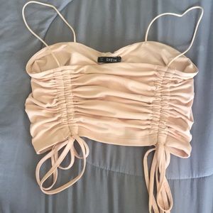 Drawstring crop top